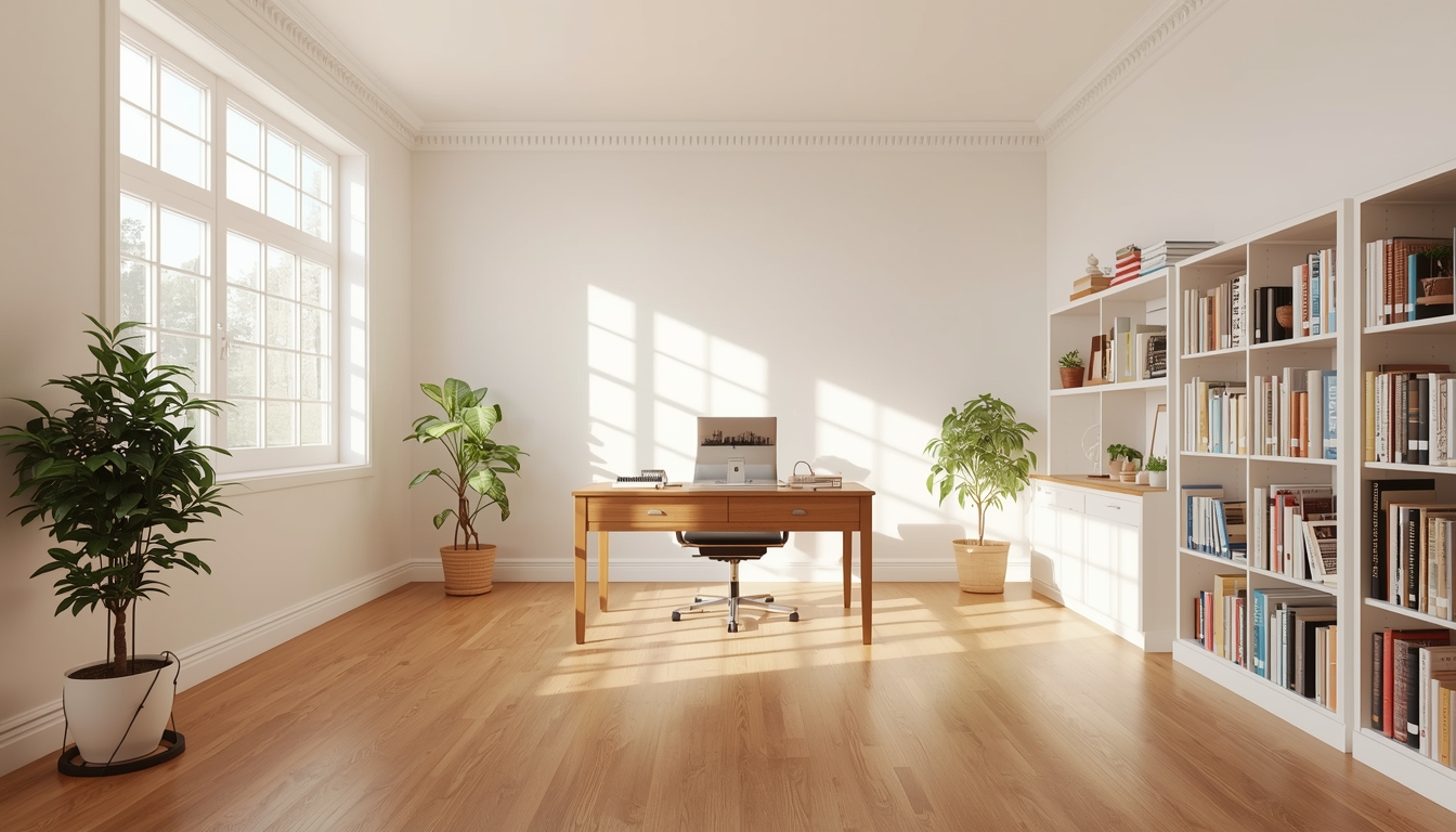 Organised space after decluttering